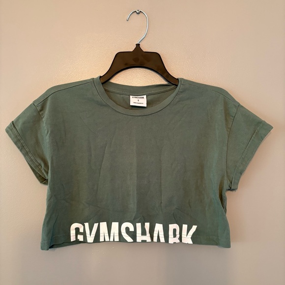 Gymshark Olive Green Cropped Tee - Picture 1 of 4